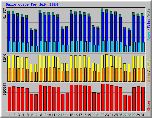 Daily usage for July 2024