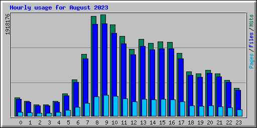 Hourly usage for August 2023