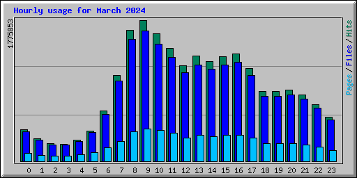 Hourly usage for March 2024